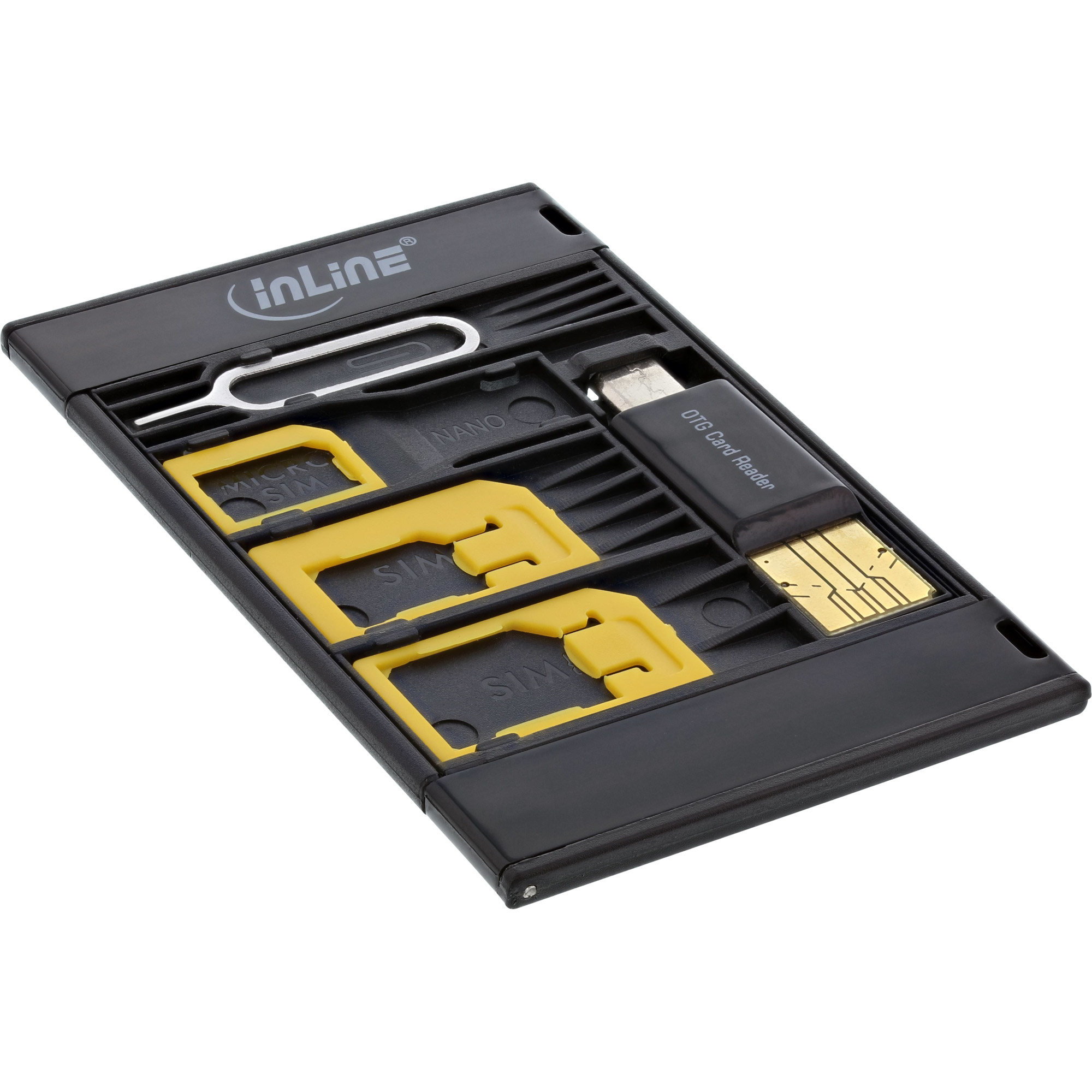 InLine SIM-BOX Sim Card Adapter & Supply Case with otg cardreader – image 2