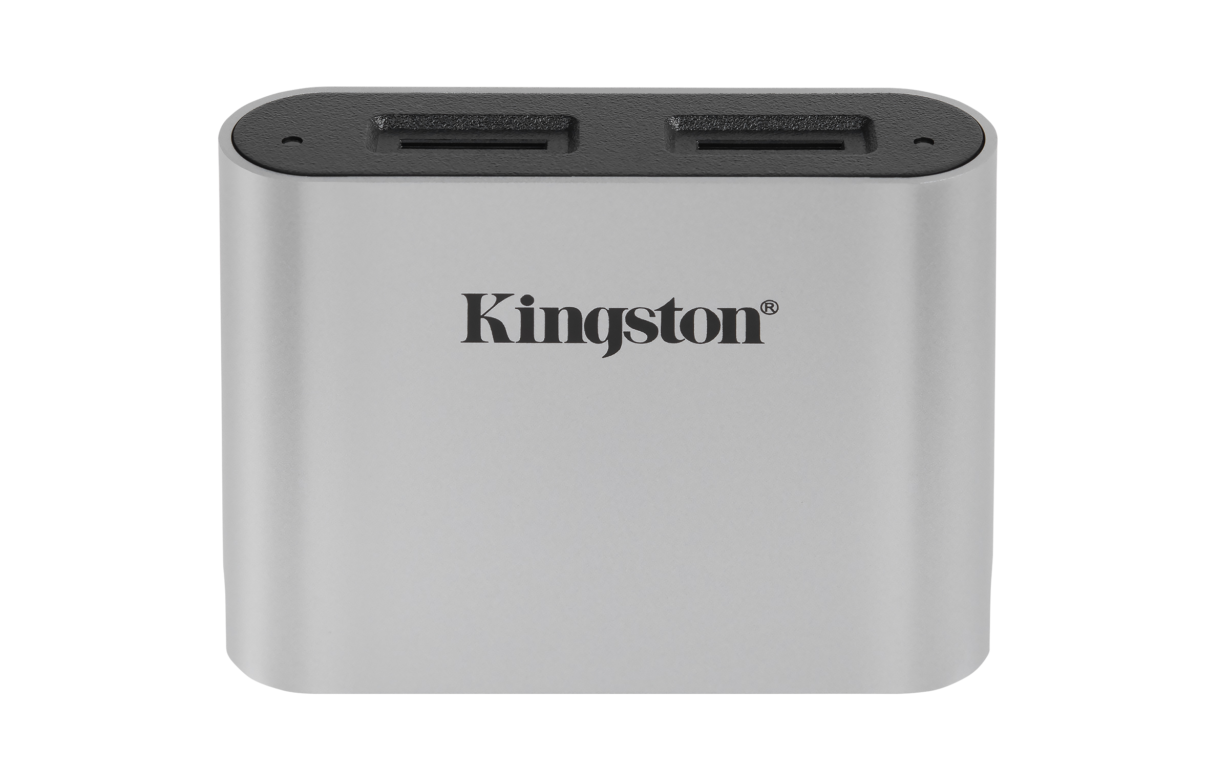 Lector de Tarjetas Kingston Workflow microSD Reader - 2 Tarjetas microSD - USB 3.2 - Negro con Plata - WFS-SDC