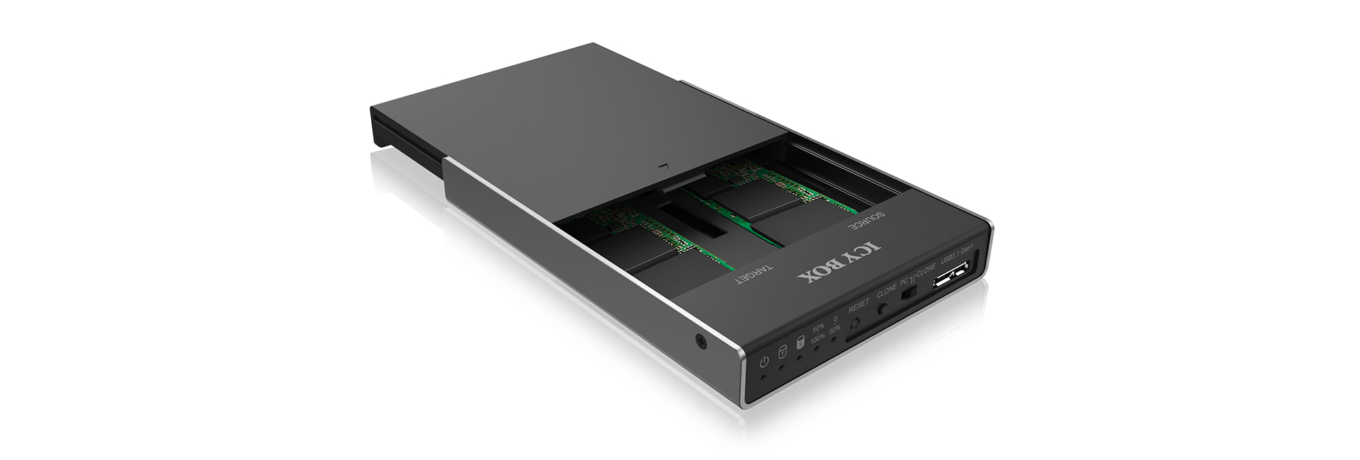 ICY BOX IB-2812CL-U3 USB 3.2 Gen 1 (3.1 Gen 1) Type micro-B Black – image 3