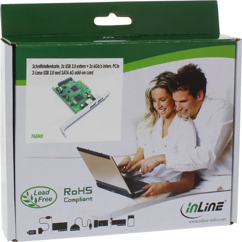 InLine 76690I interface cards/adapter Internal SATA, USB 3.2 Gen 1 (3.1 Gen 1) – image 2