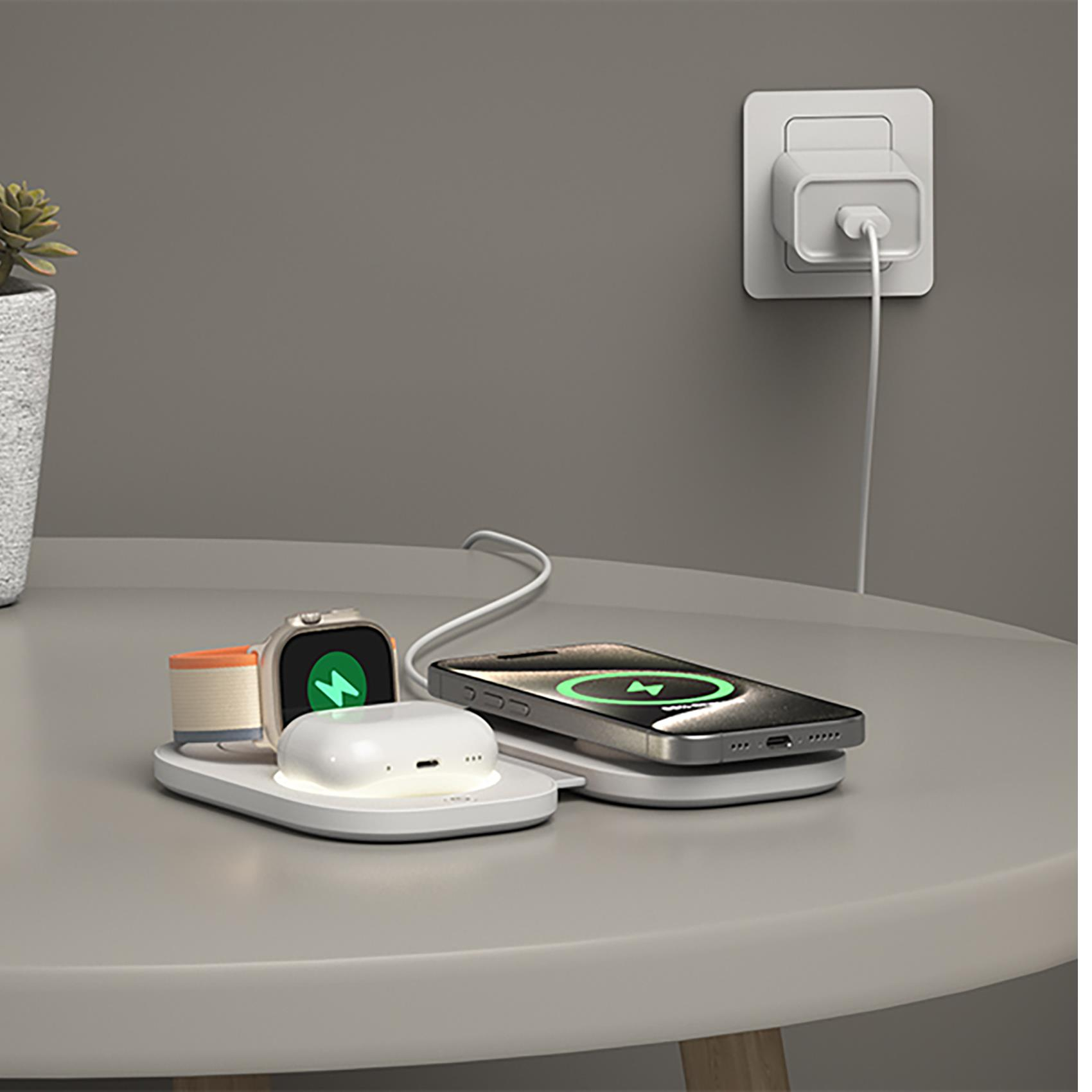 Celly MAGPOCKET3IN1WH mobile device charger Headphones, Smartphone, Smartwatch White USB Wireless charging Fast charging Indoor – image 8