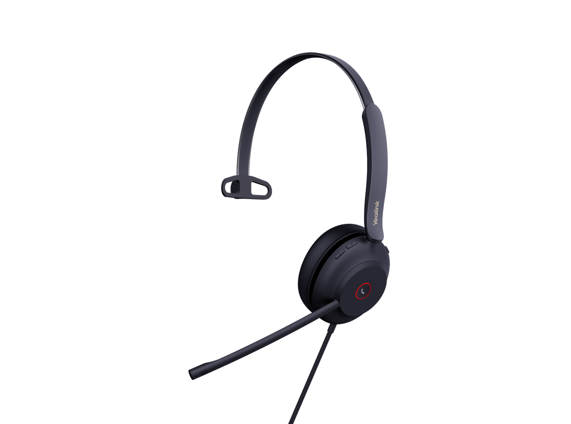 Yealink UH37-MONO-TEAMS headphones/headset Wired Head-band Office/Call center Black image 1