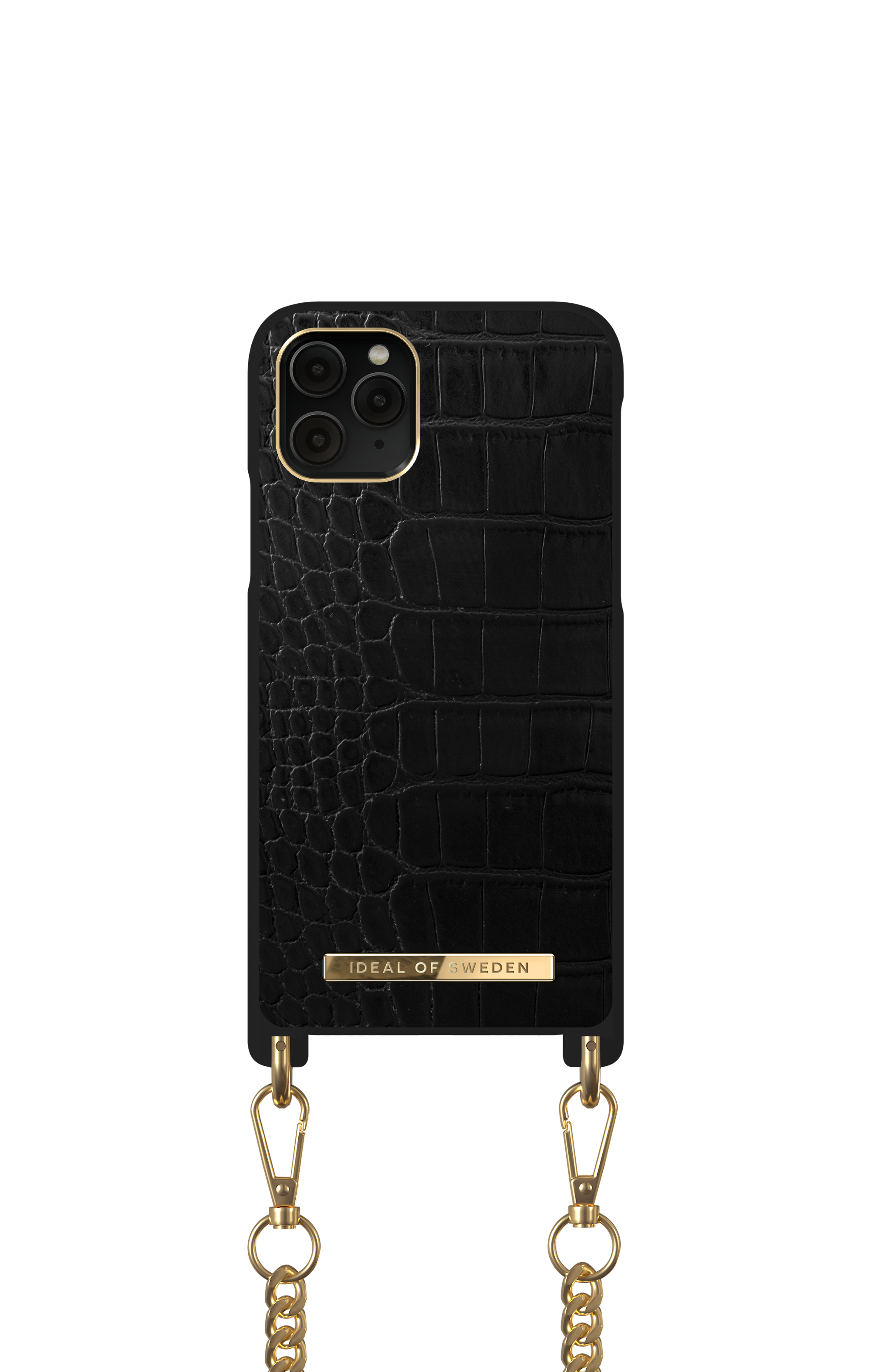 iDeal of Sweden Necklace Case iPhone 11P/XS/X Jet Black Croco – image 3