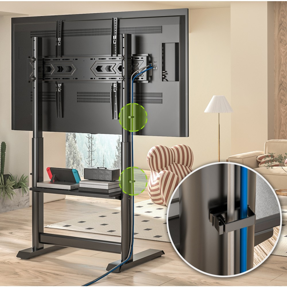 Techly Floor Stand for 60-86" LCD/LED/Plasma TV Multifunction – image 8
