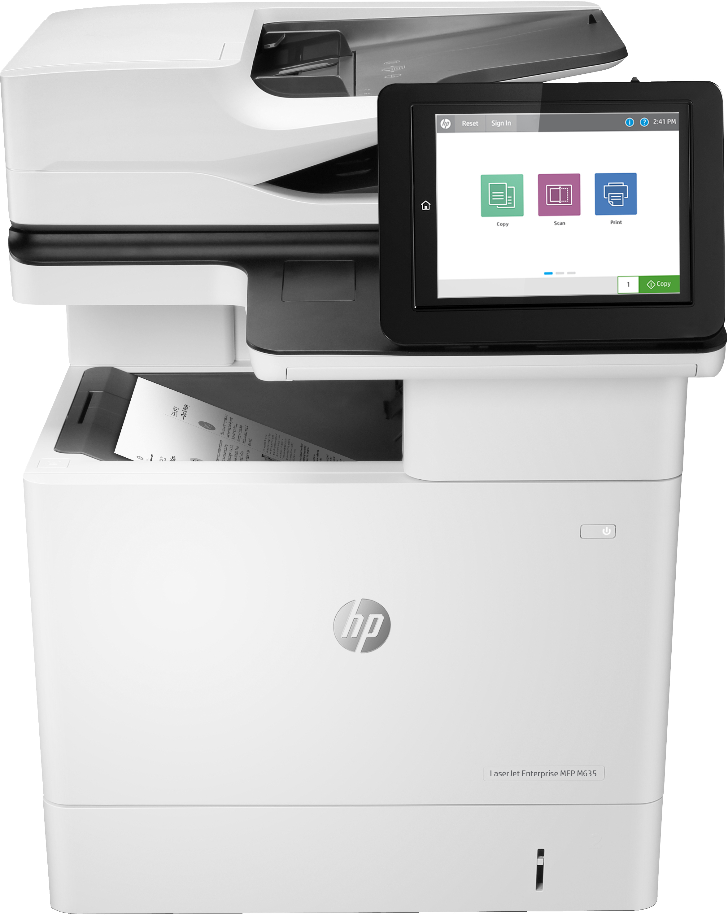 HP LaserJet Enterprise MFP M635h, Skriv ut, kopiera, skanna och faxa (tillval), Skanna till e-post; Dubbelsidig utskrift; ADF för 150 ark; Energieffektiv