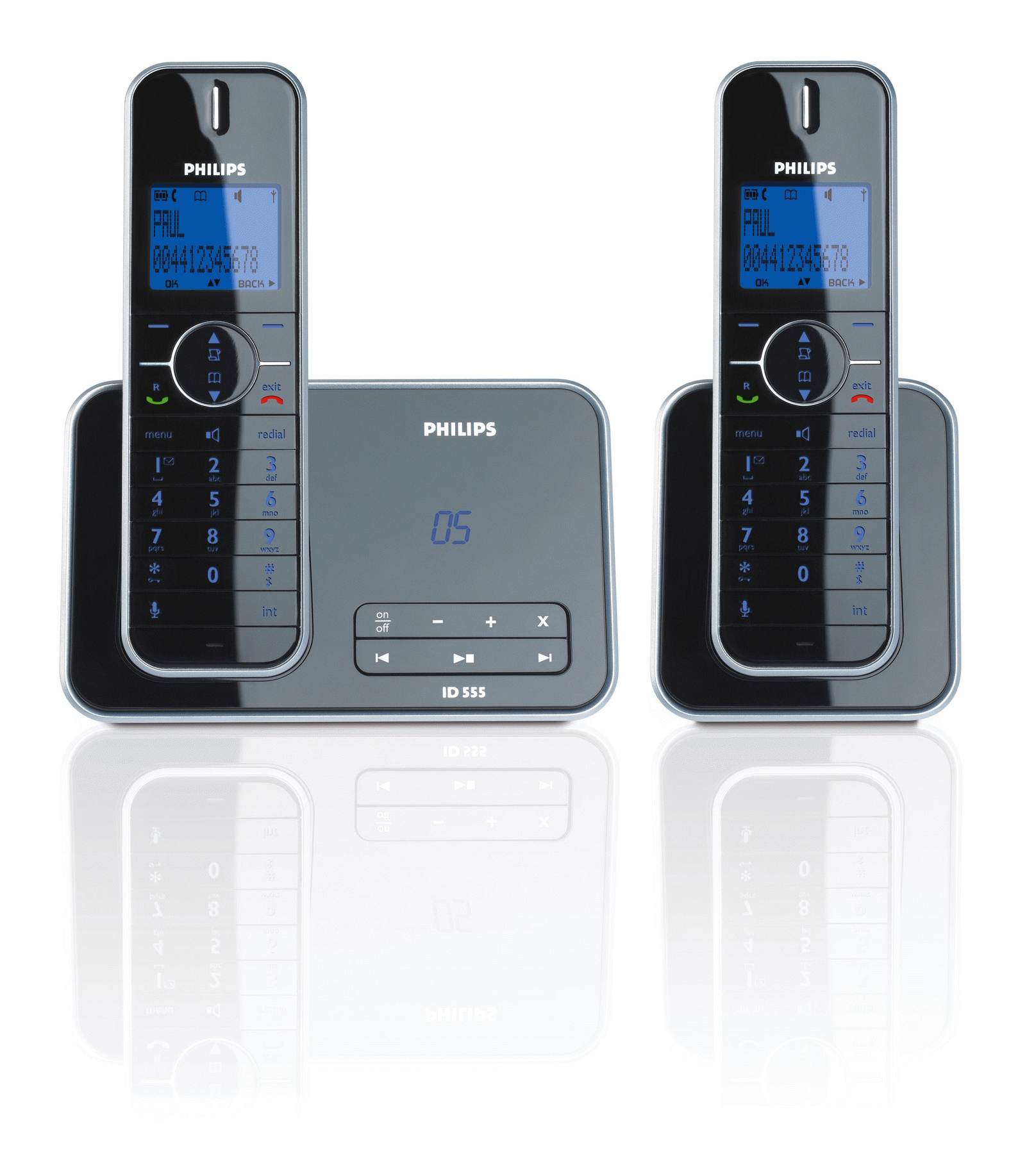 Philips Design collection ID5552B/22 telephone DECT telephone Caller ID Black