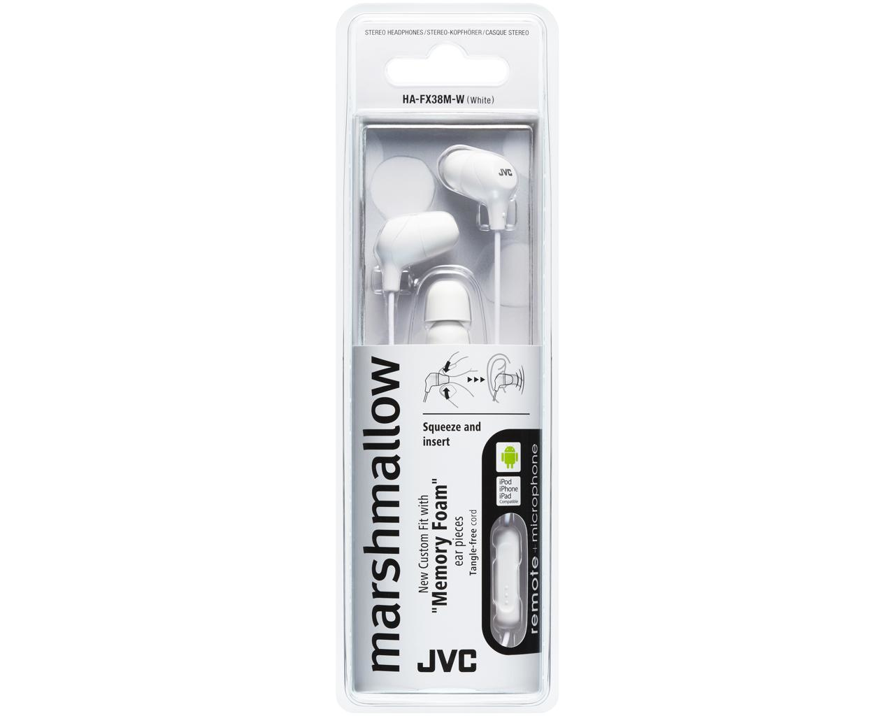 JVC HA-FX38M-W-E Inner ear headphones with remote & microphone – image 2