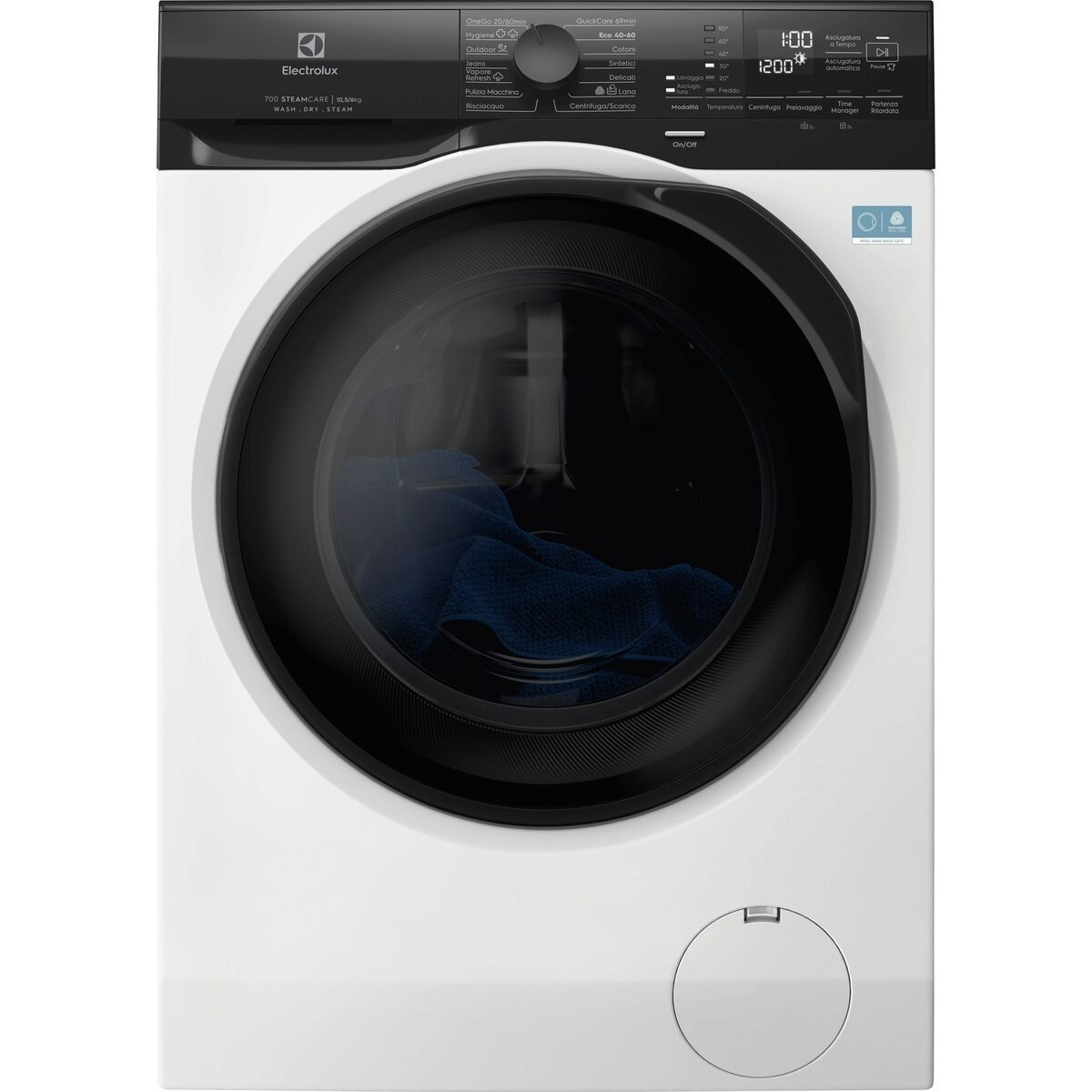 Electrolux EW7W2106GR washer dryer Freestanding Front-load Black, White – image 1