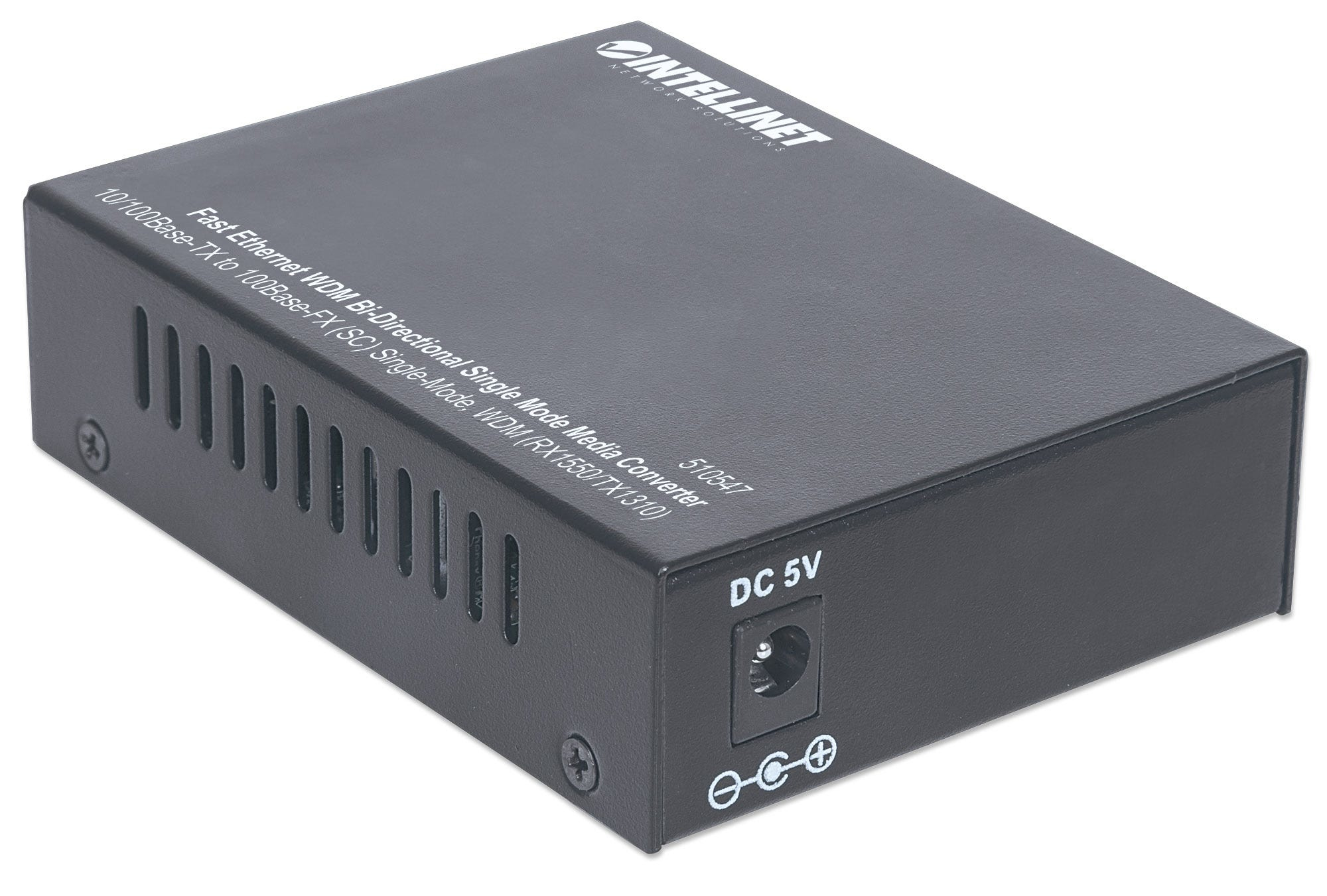 Intellinet Fast Ethernet WDM Bi-Directional Single Mode Media Converter, 10/100Base-Tx to 100Base-Fx (SC) Single-Mode, 20 km (12.4 mi.), WDM (Rx1550/Tx1310) – image 5