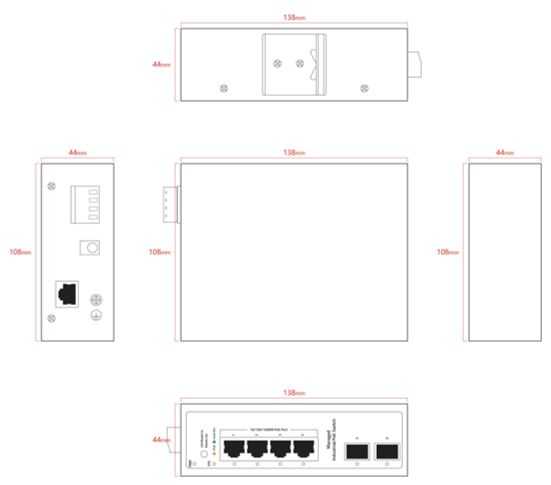 Ernitec ELECTRA-IM04-1GB network switch Managed L2/L2+ Gigabit Ethernet (10/100/1000) Power over Ethernet (PoE) – image 2