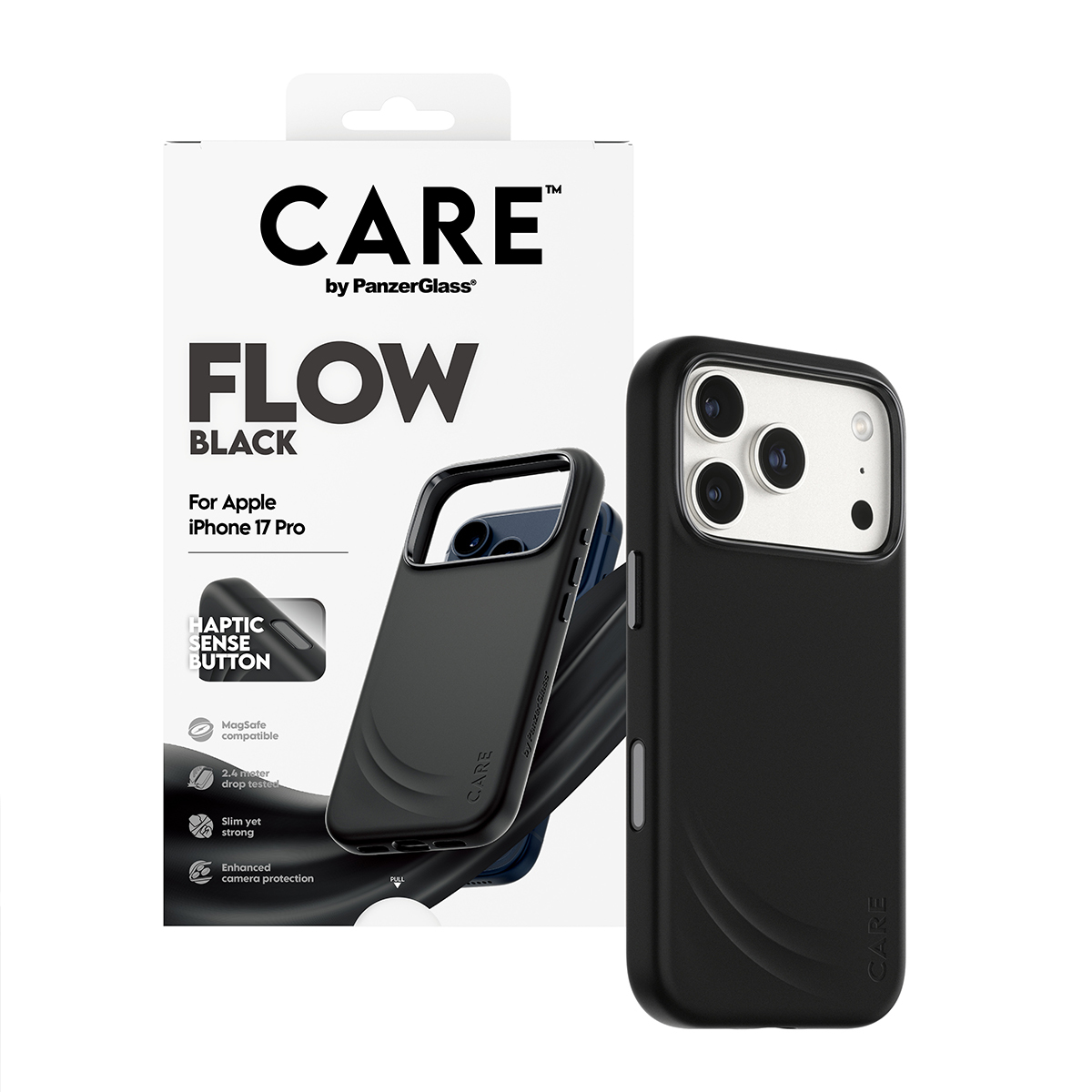 PanzerGlass CARE™ by PanzerGlass® Flow Case Black w. Haptic Button & MagSafe iPhone 18 Pro | 17 Pro – image 6