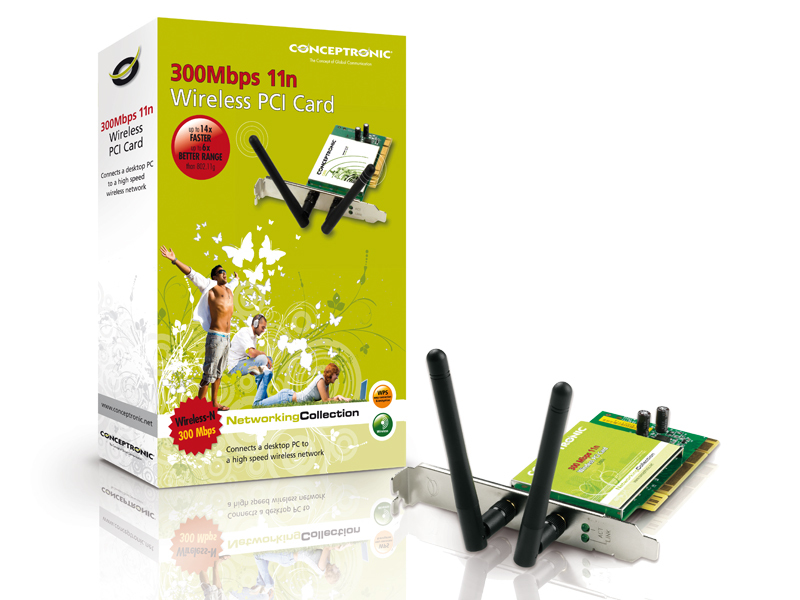 Conceptronic 300Mbps 11n Wireless PCI Card – image 3
