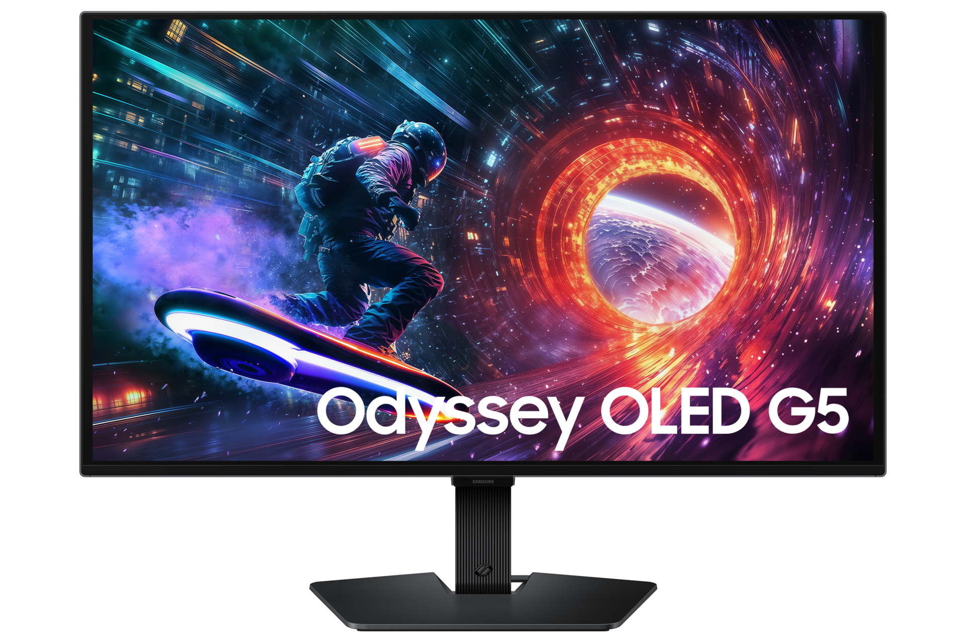 Samsung Odyssey OLED G5 S27FG502SU - G50SF Series - OLED monitor - gaming - 27" - 2560 x 1440 QHD @ 180 Hz - 200 cd/m� - 1000000:1 - HDR10 - 0.03 ms - HDMI, DisplayPort - black