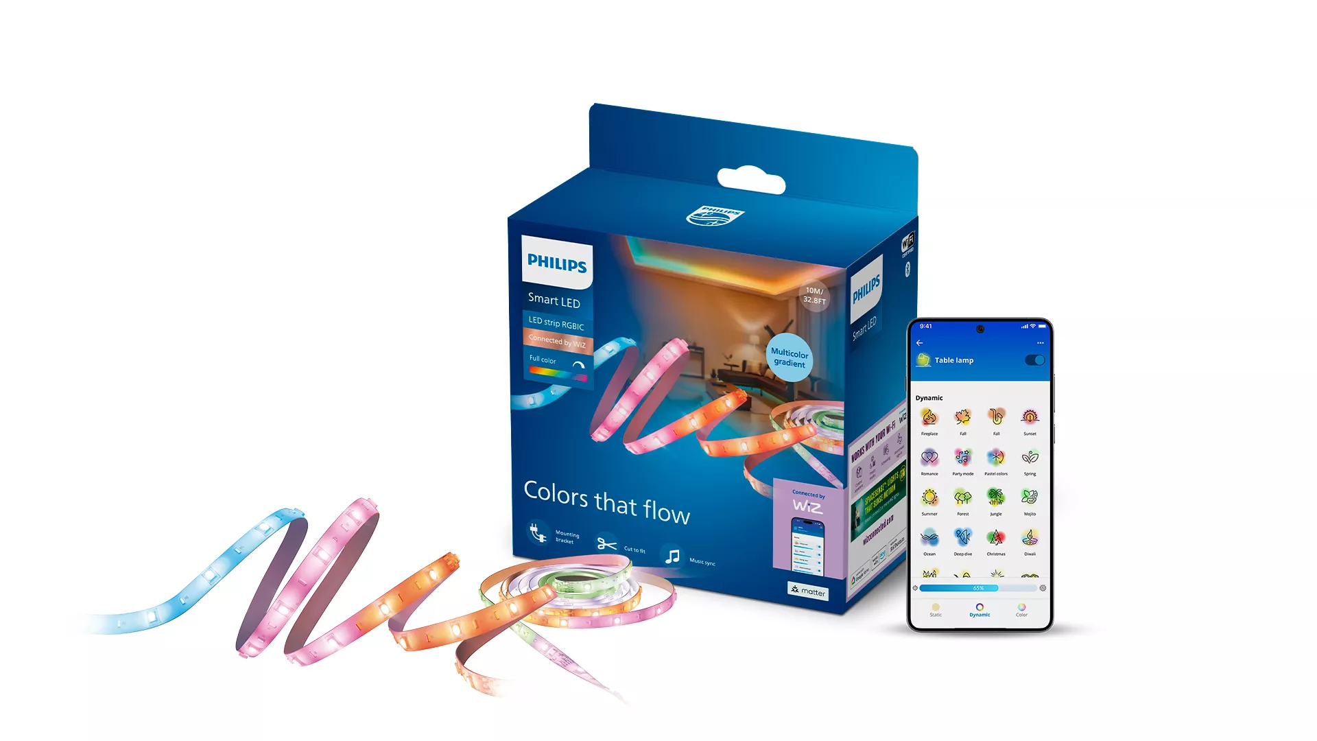 Philips by Signify Philips Smart RGBIC LED Light Strip,10 m, Type G, Connected by WiZ – image 2