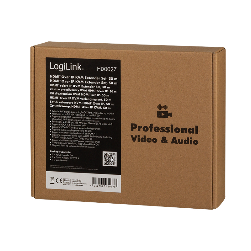 LogiLink HD0027 KVM extender Transmitter & receiver – image 9