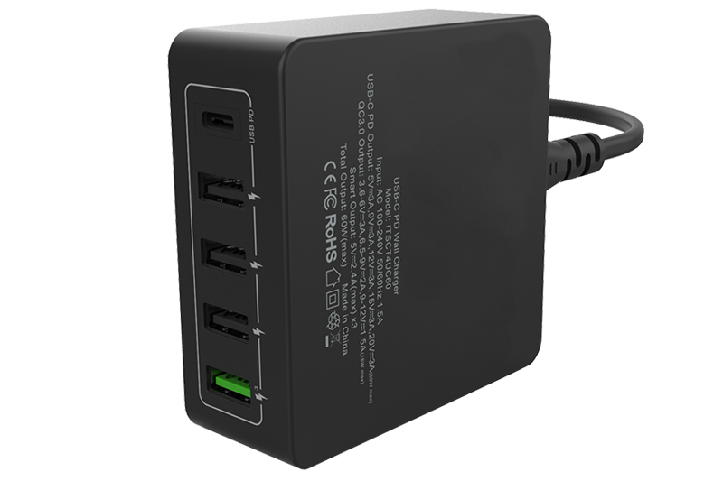 itek ITSCT4UC60 mobile device charger Universal Black AC Fast charging Indoor – image 2