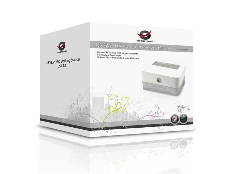Conceptronic 2.5/3.5 inch Hard Disk Docking Station USB 3.0 – image 4