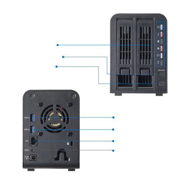 Origin Storage Thecus N2310 2 Bay NAS Bare box No Drives – image 6