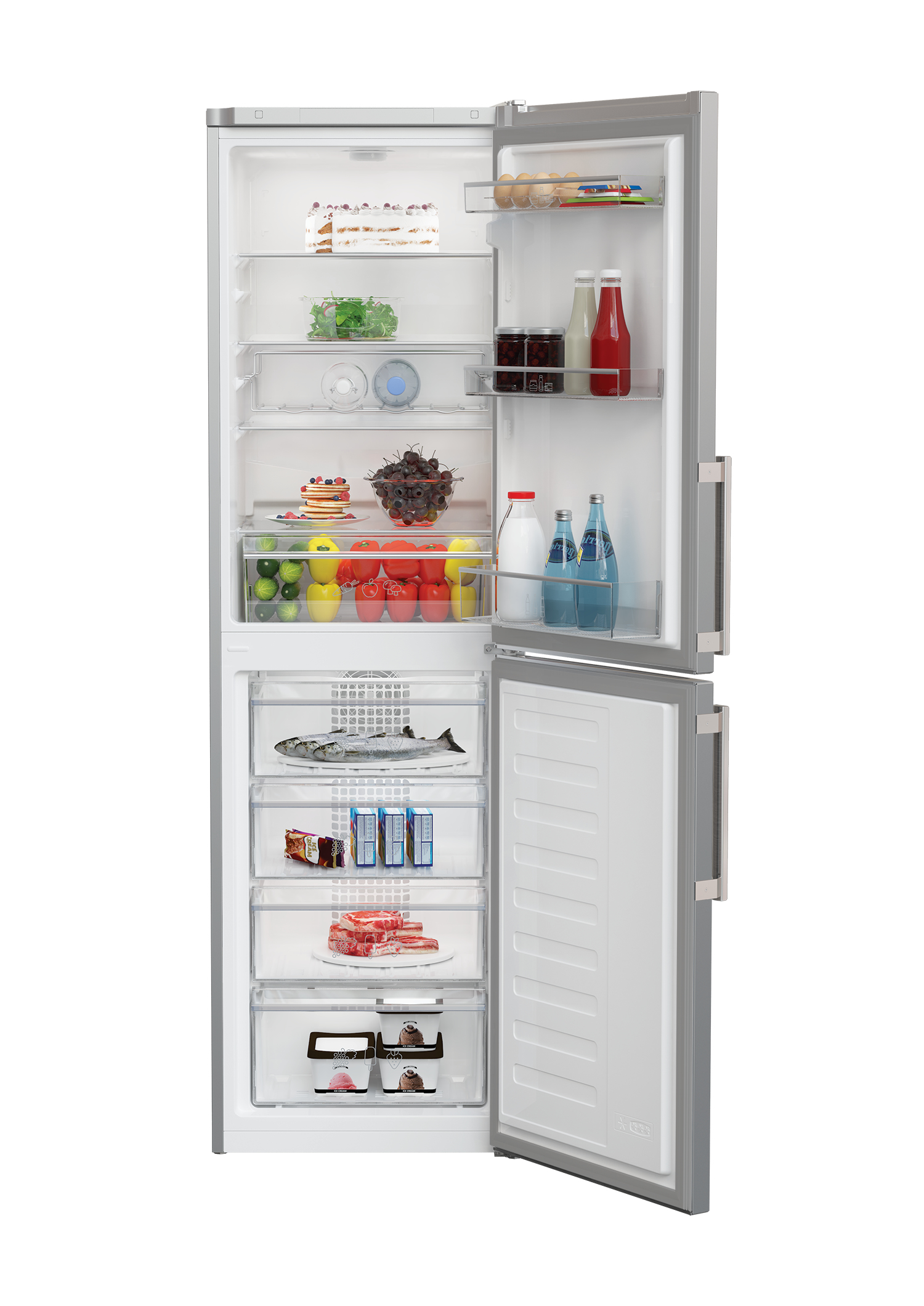 Grundig GKF35810N Freestanding Combi Fridge Freezer with Non-Plumbed Water Dispenser – image 2