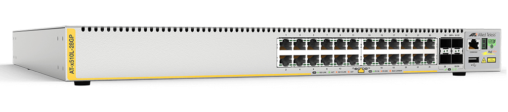 Allied Telesis AT-X510L-28GP-30 network switch Managed L3 Gigabit Ethernet (10/100/1000) Power over Ethernet (PoE) Grey