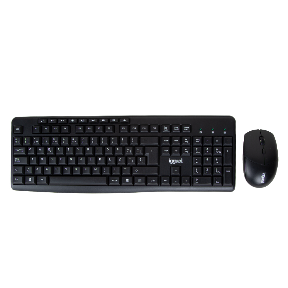 iggual WMK-BASIC keyboard Mouse included Office RF Wireless QWERTY Black