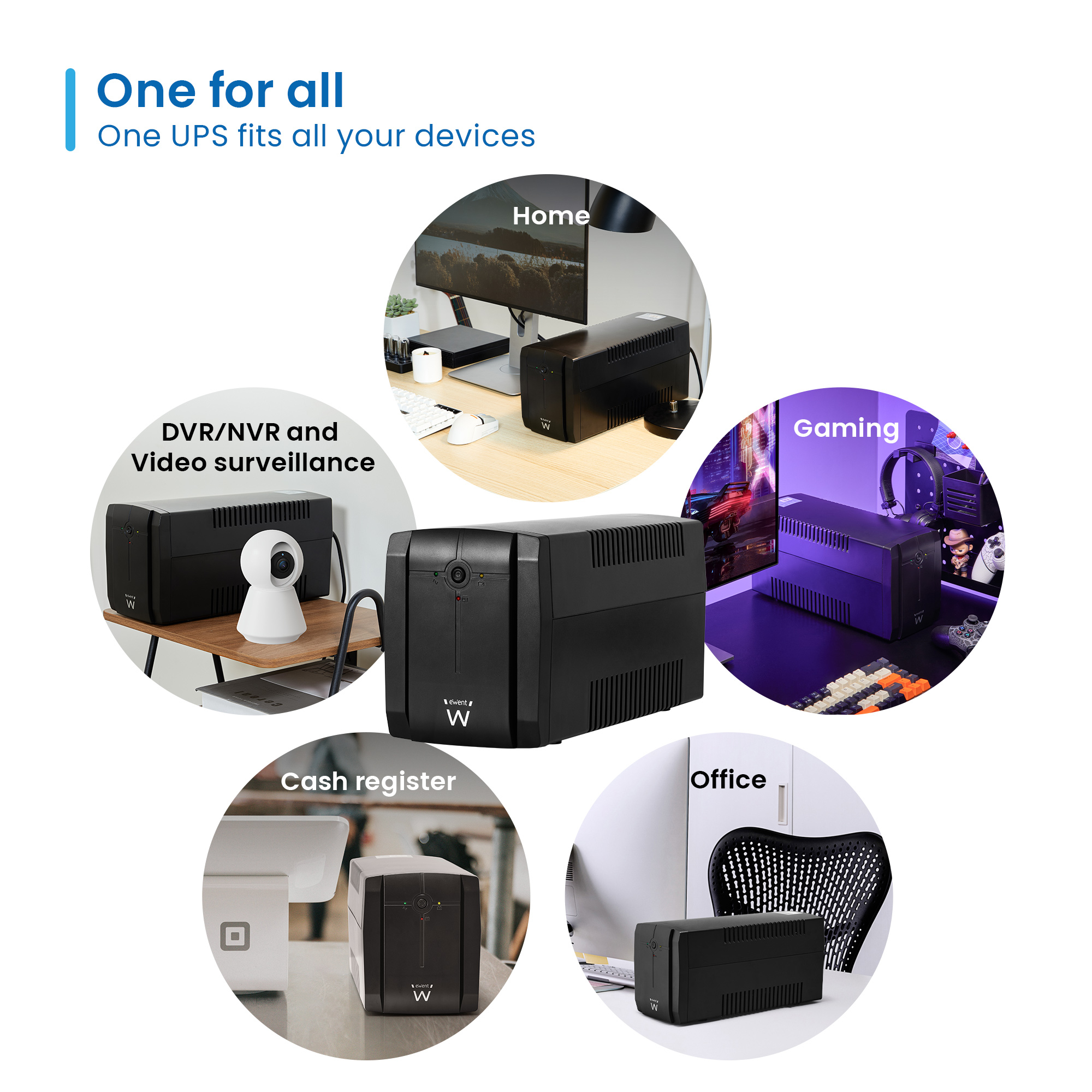 Ewent EW3997 uninterruptible power supply (UPS) Line-Interactive 1.3 kVA – image 8