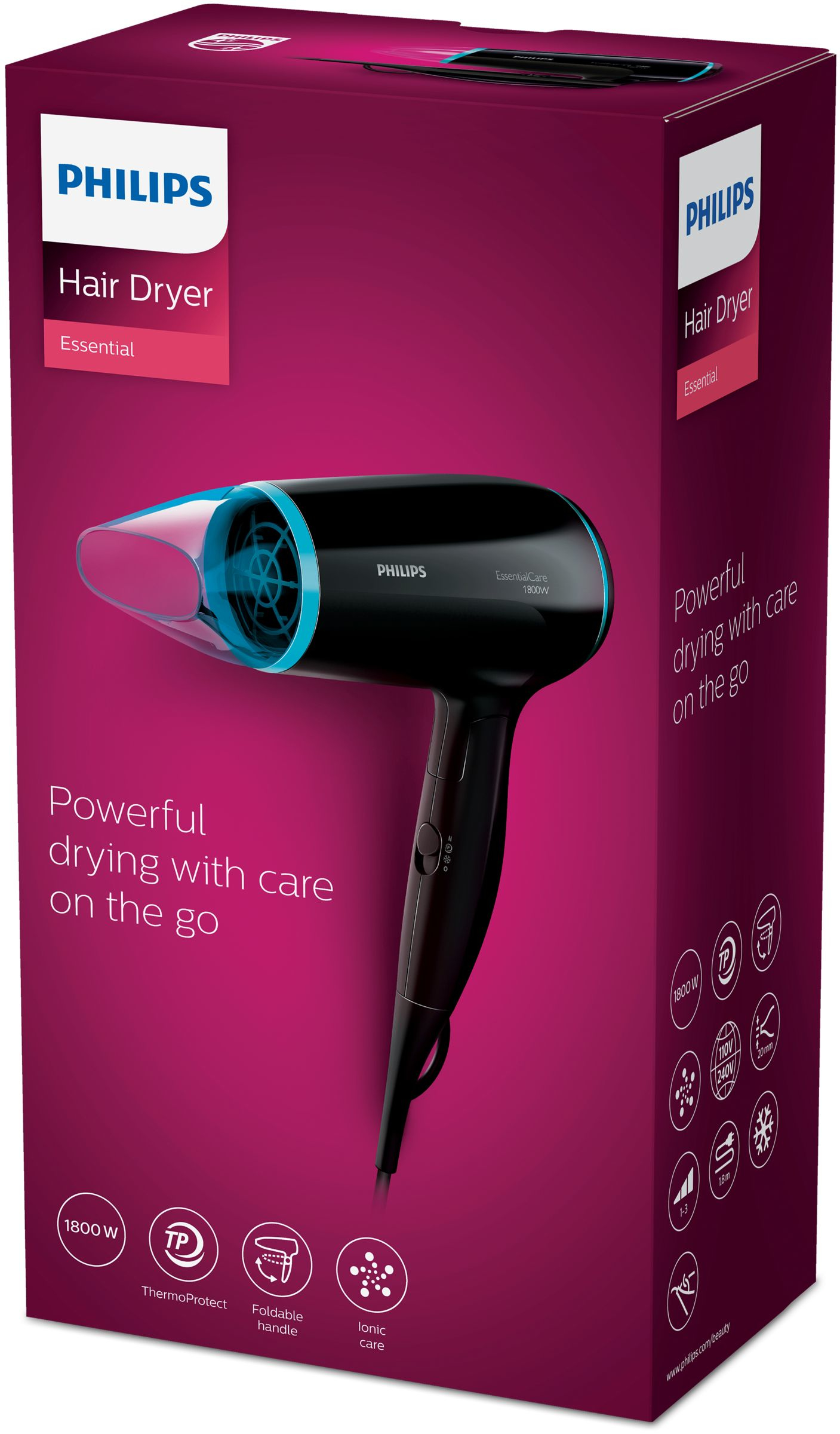 Philips Essential BHD007/00 hair dryer – image 2