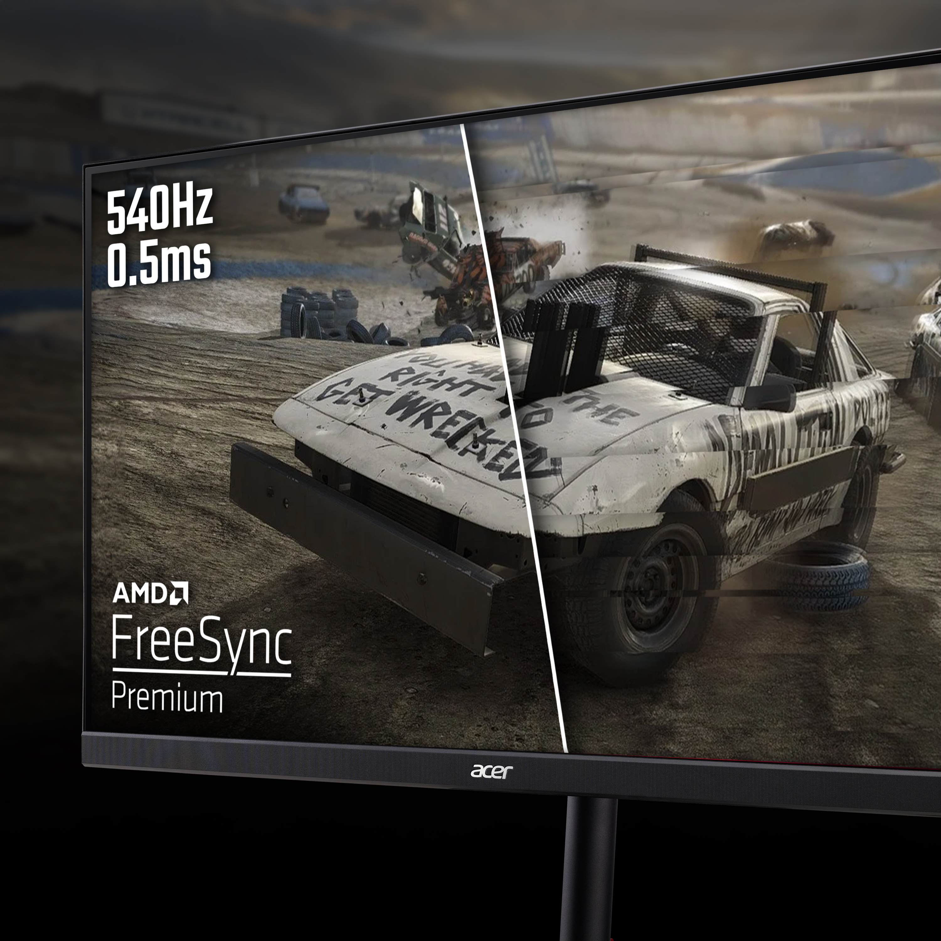 Acer NITRO XV2 Nitro XV242F gaming monitor – 540Hz, 23.8″, Full HD, 0.5ms, FreeSync Premium, DisplayHDR 400, HDMI & DP image 4