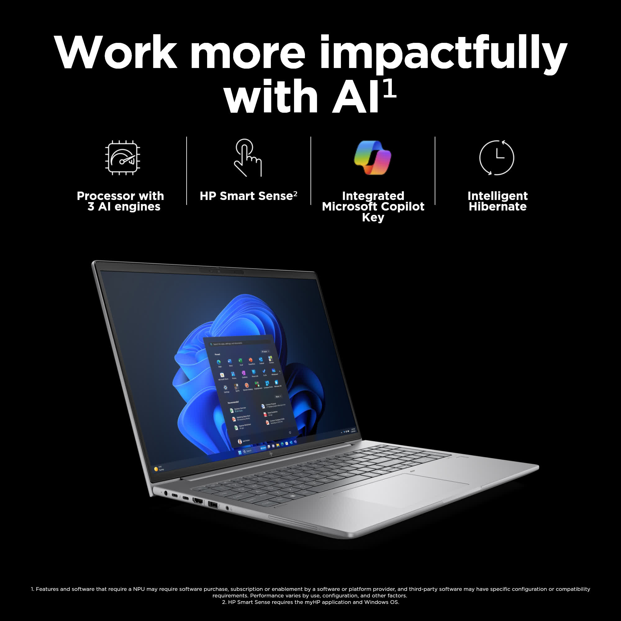 HP ZBook Power G11 Intel Core Ultra 7 155H Mobile workstation 40.6 cm (16″) WUXGA 32 GB DDR5-SDRAM 1 TB SSD NVIDIA RTX A1000 Wi-Fi 6E (802.11ax) Windows 11 Pro AI Workstation, AI PC Grey image 15