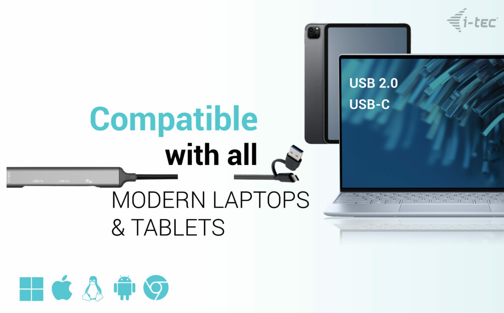 i-tec USB-C/USB-A Metal HUB 1x USB 3.0 + 3x USB 2.0 – image 6