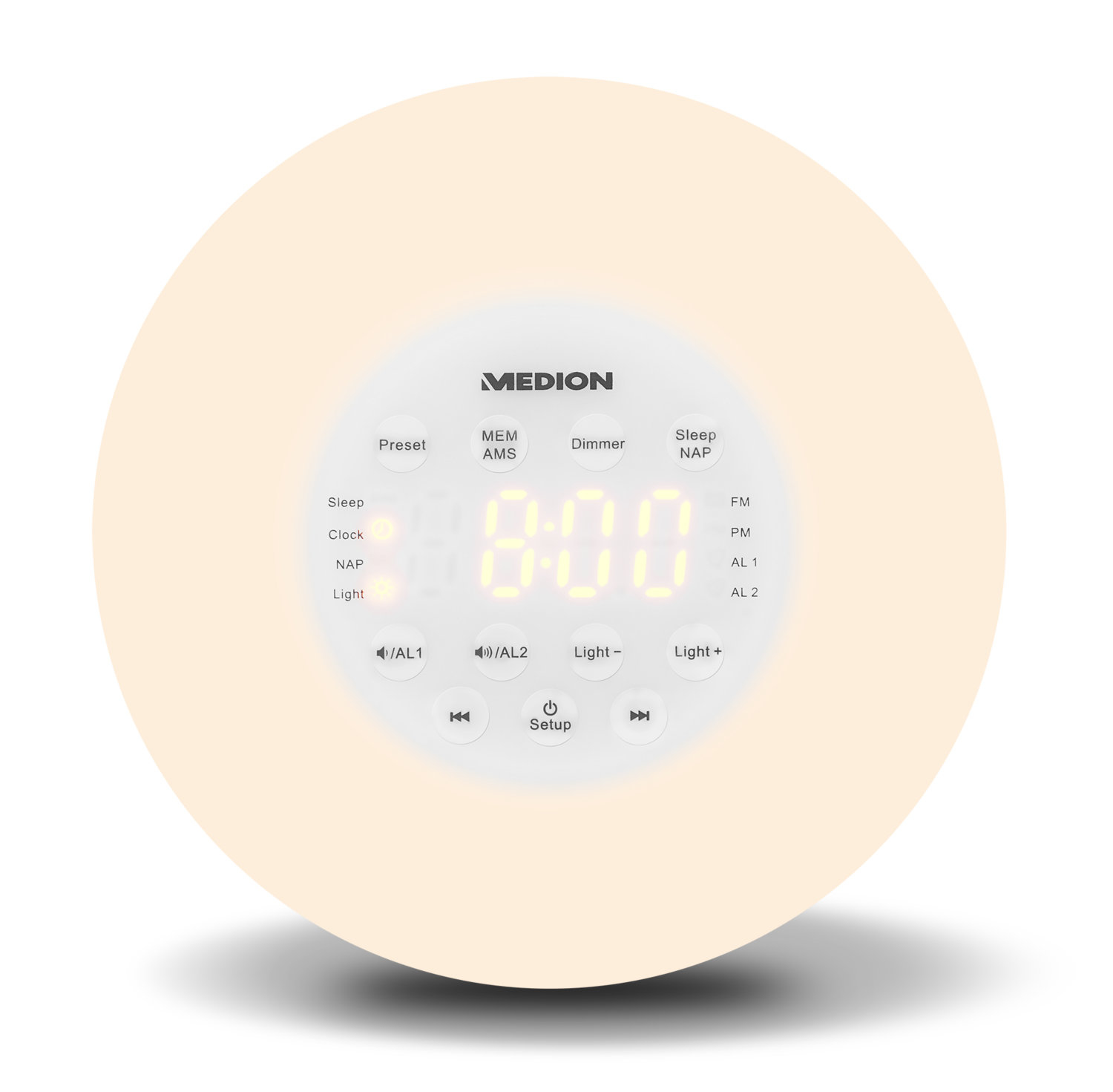 MEDION P66080 Clock Digital White – image 4