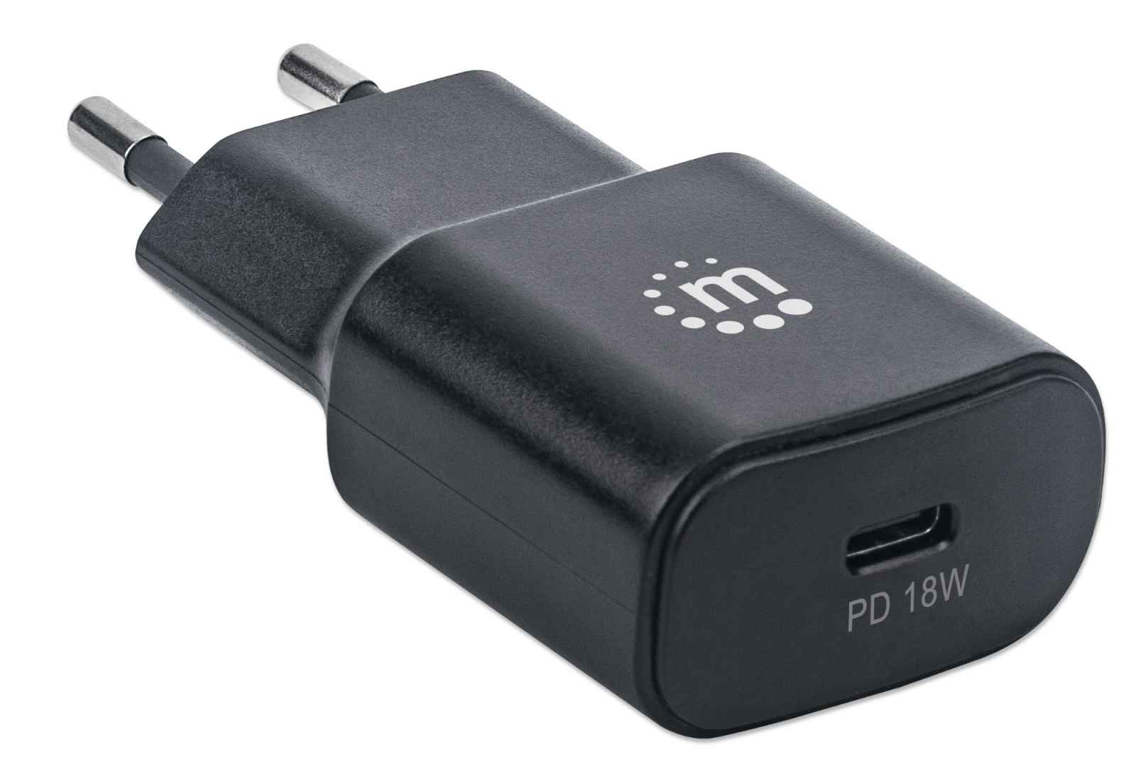 Manhattan Wall/Power Mobile Device Charger (Euro 2-pin), USB-C Port, up to – image 2