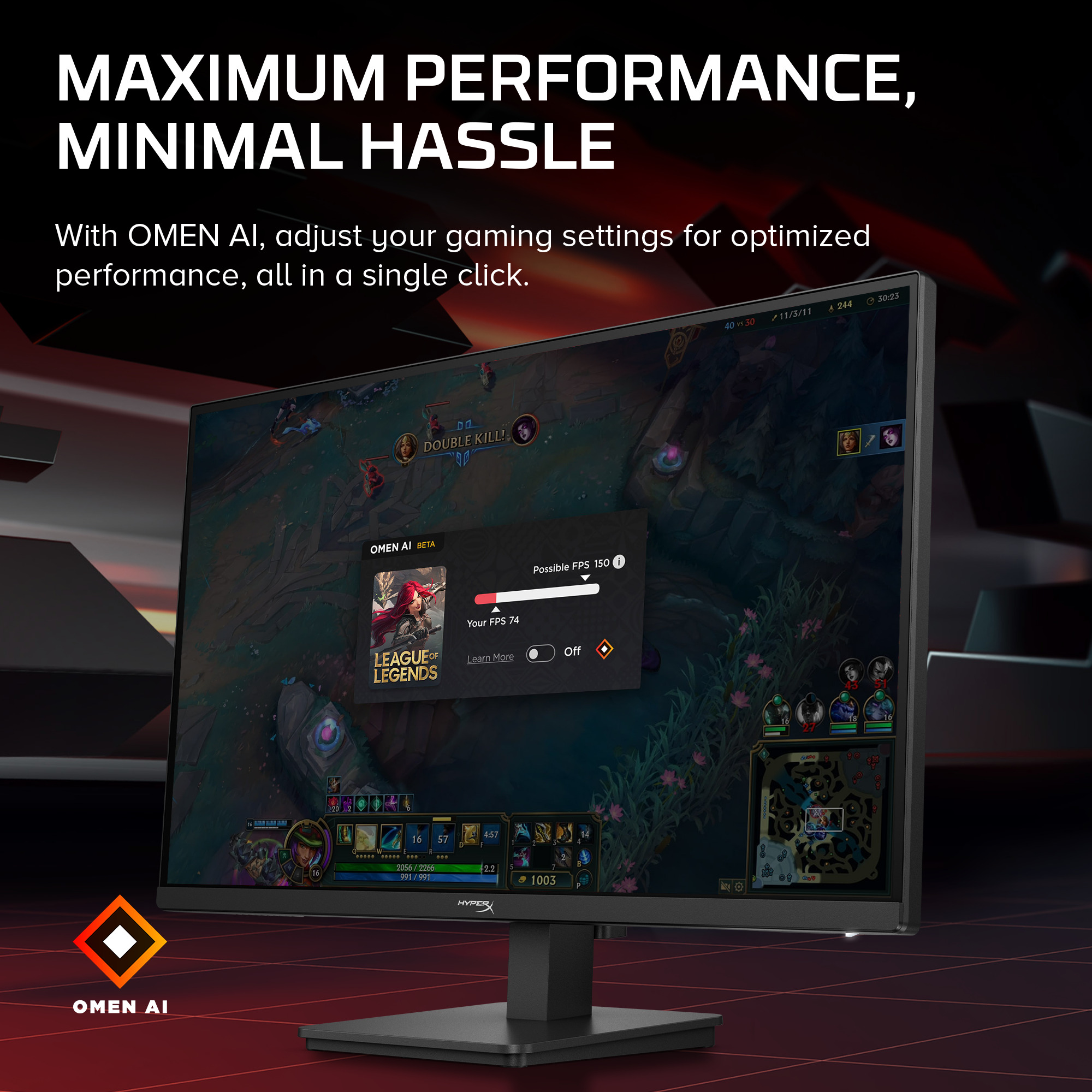 HP HyperX OMEN 27 inch QHD 240Hz Gaming Monitor - OMEN 27q G3 – image 9