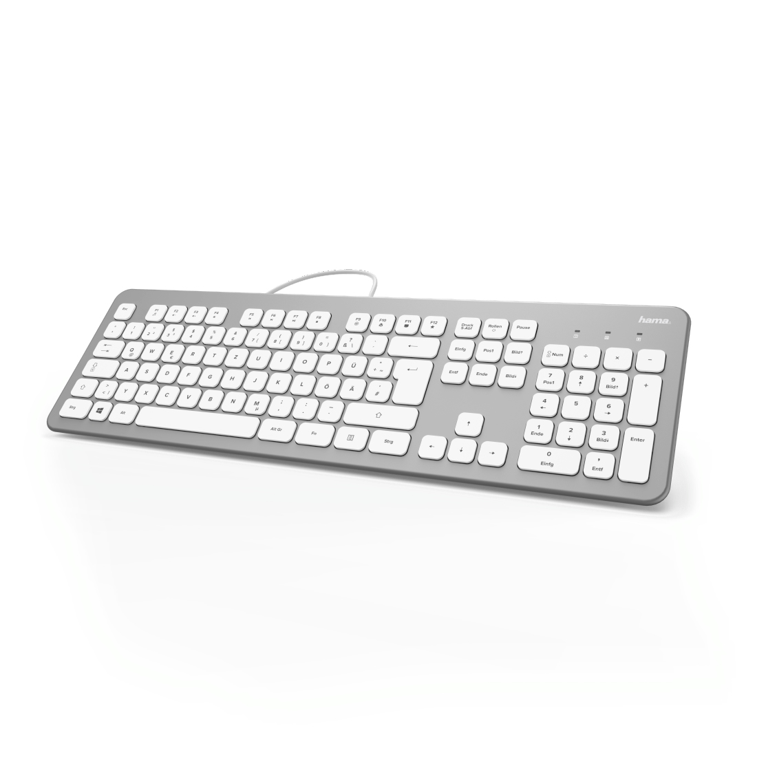 Hama KC-700 keyboard Office USB QWERTZ German Silver – image 1