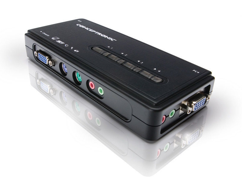 Conceptronic 4-Port PS/2 VGA KVM Switch with Audio