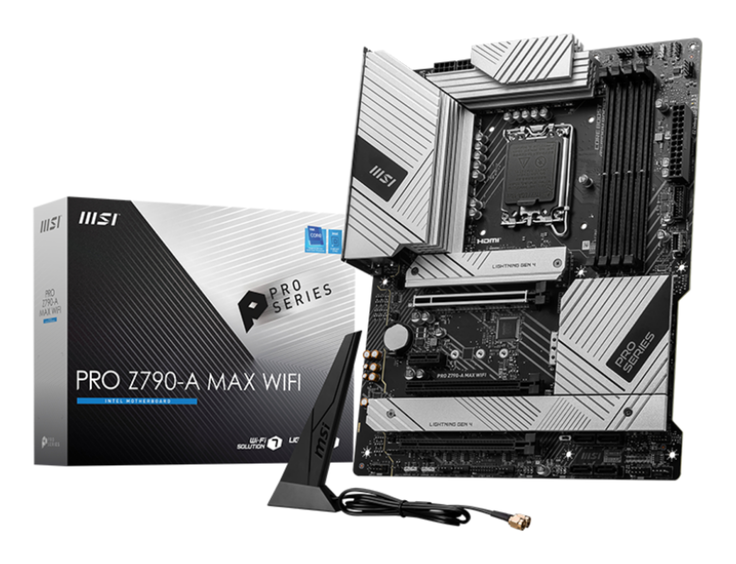 Tarjeta Madre MSI PRO Z790-A MAX WIFI - Socket 1700 - 4xDDR5 - 4800/5600/7800+(OC)MHz - HDMI - DisplayPort - USB 2.0/3.2 - ATX - PRO Z790-A MAX WIFI