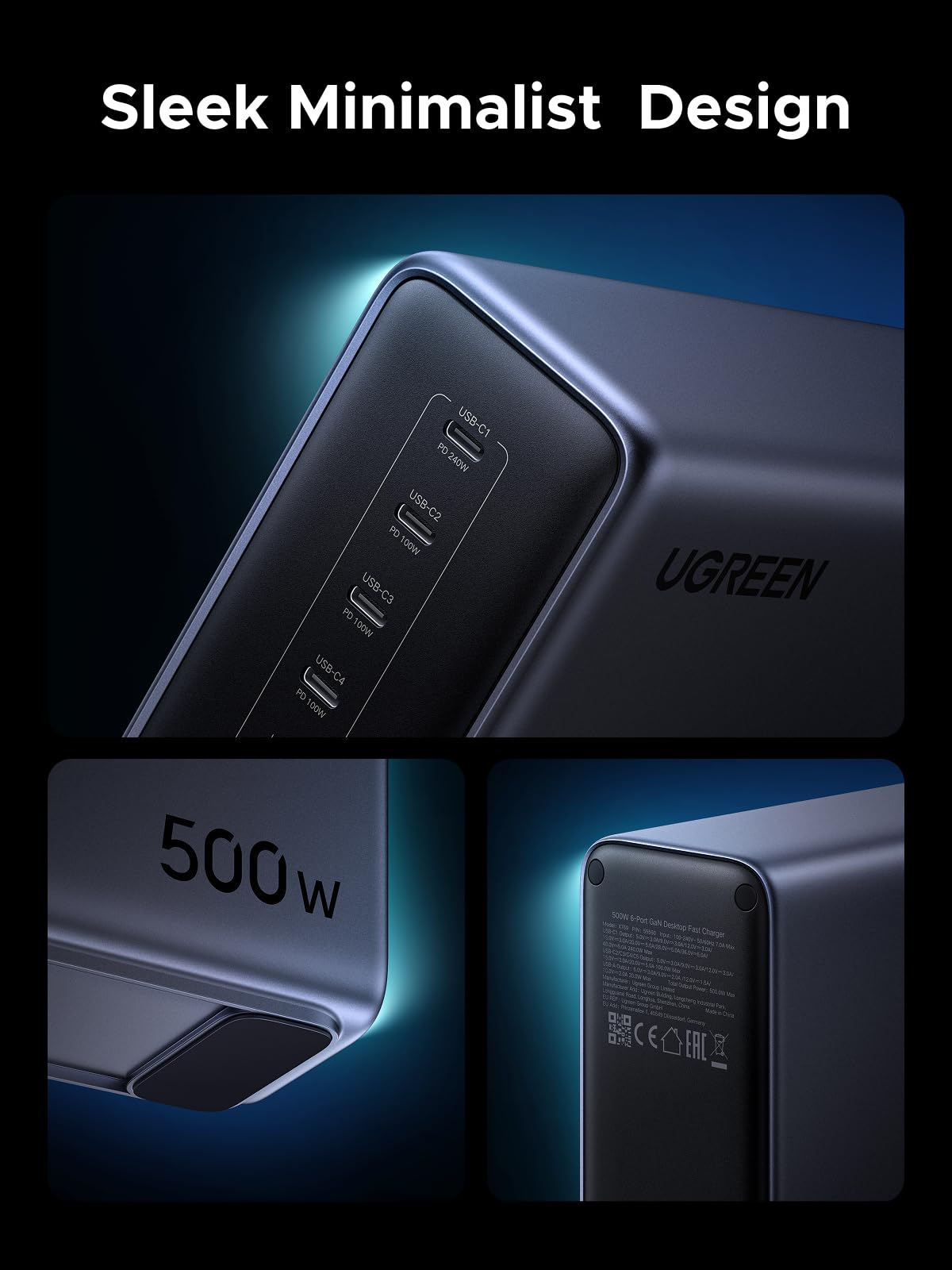 Ugreen 55549B mobile device charger Universal Grey AC Fast charging Indoor – image 9