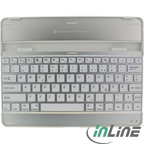 InLine 55370W mobile device keyboard QWERTZ German Bluetooth White – image 3
