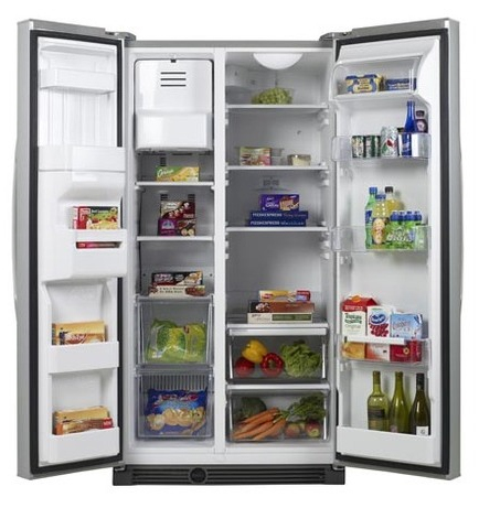 Whirlpool 20RUD3J side-by-side refrigerator Freestanding Stainless steel – image 1