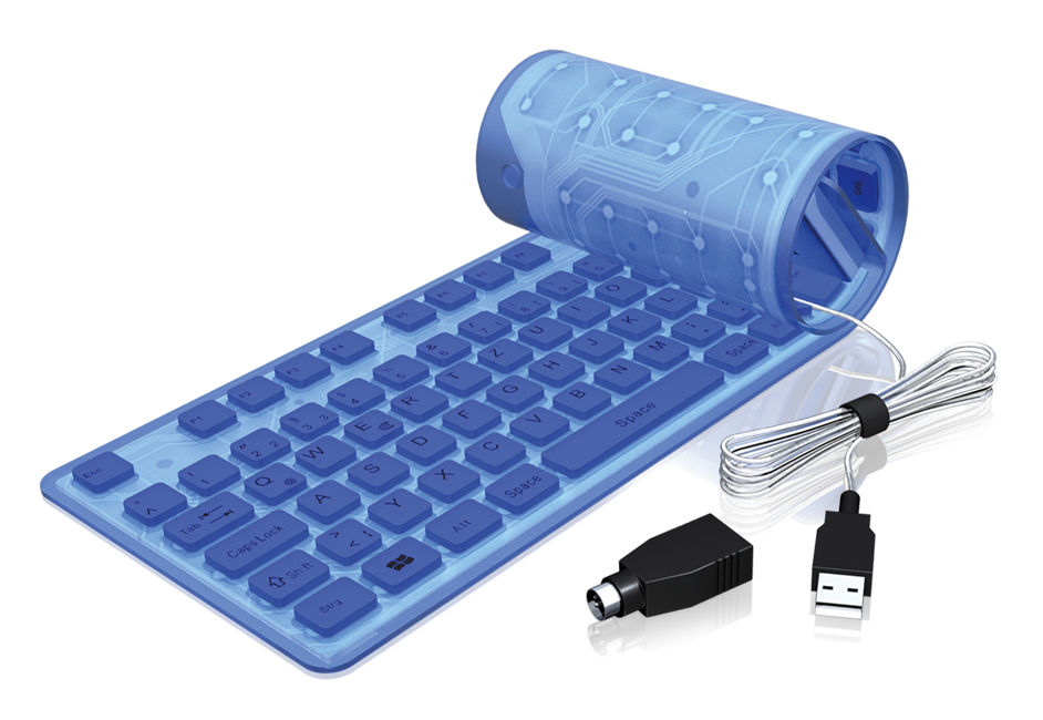 ICY BOX ACK-109BL keyboard Universal USB QWERTZ German Blue