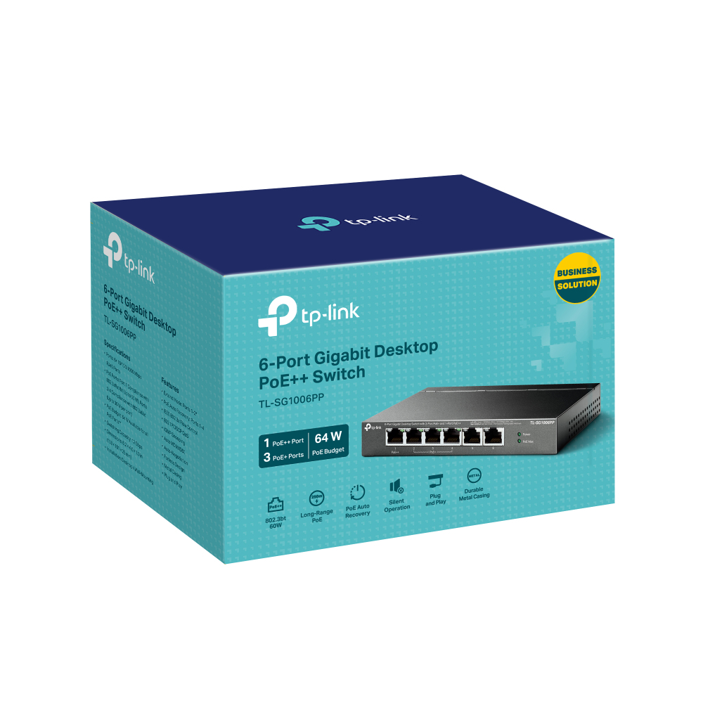 TP-Link 6-Port Gigabit Desktop Switch with 3-Port PoE+ and 1-Port PoE++ – image 4