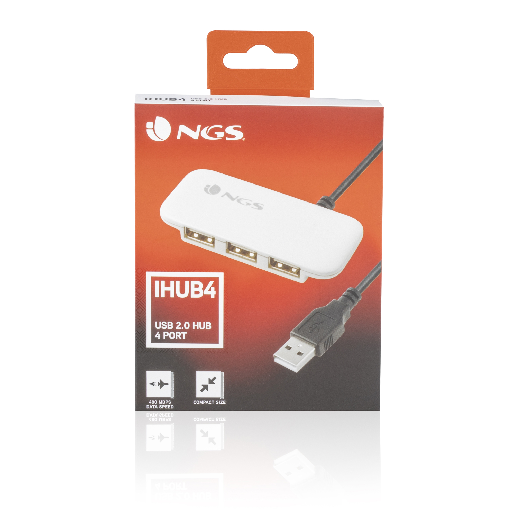 NGS-HUB-0032 interface hub USB 2.0 480 Mbit/s White – image 6
