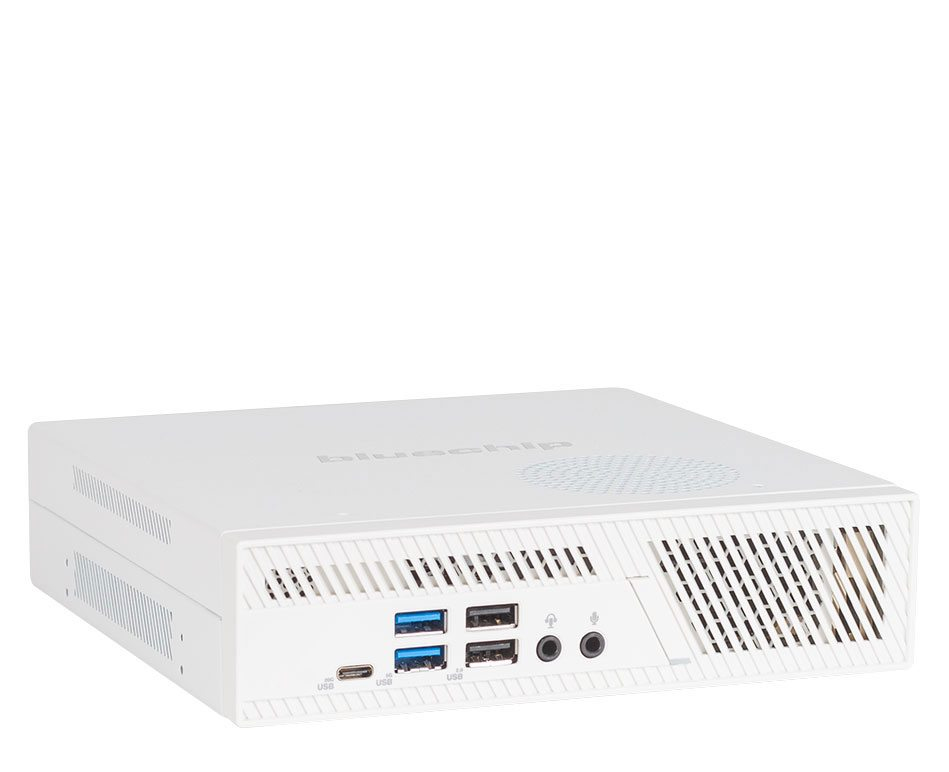 bluechip BUSINESSline S3137 Intel Core i3 i3-14100 8 GB DDR5-SDRAM 500 GB SSD Windows 11 Pro Mini PC Bianco
