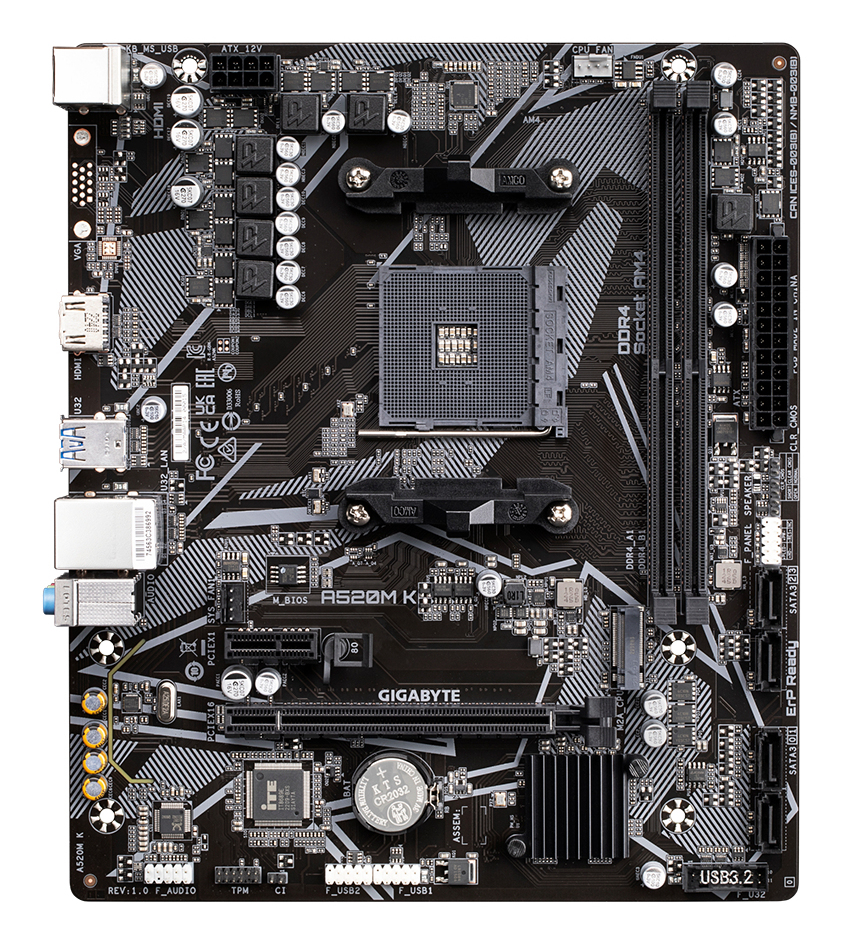 GIGABYTE A520M K (rev. 1.0) – image 2