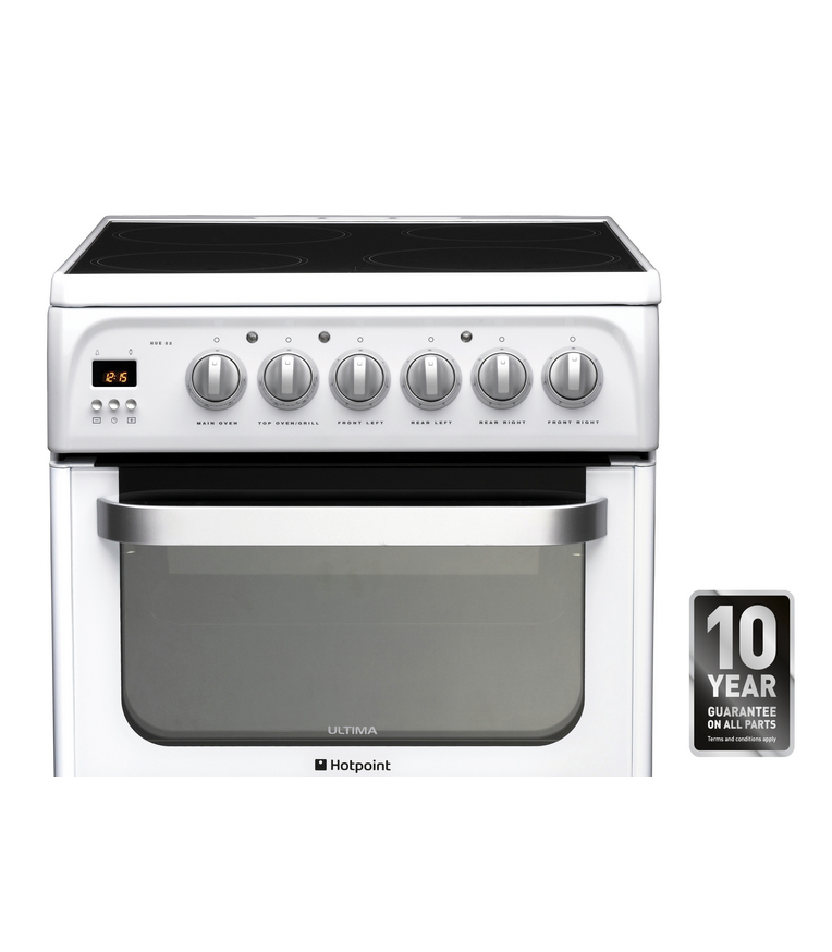 Hotpoint HUE52PS cooker Freestanding cooker Electric Ceramic hob White – image 2