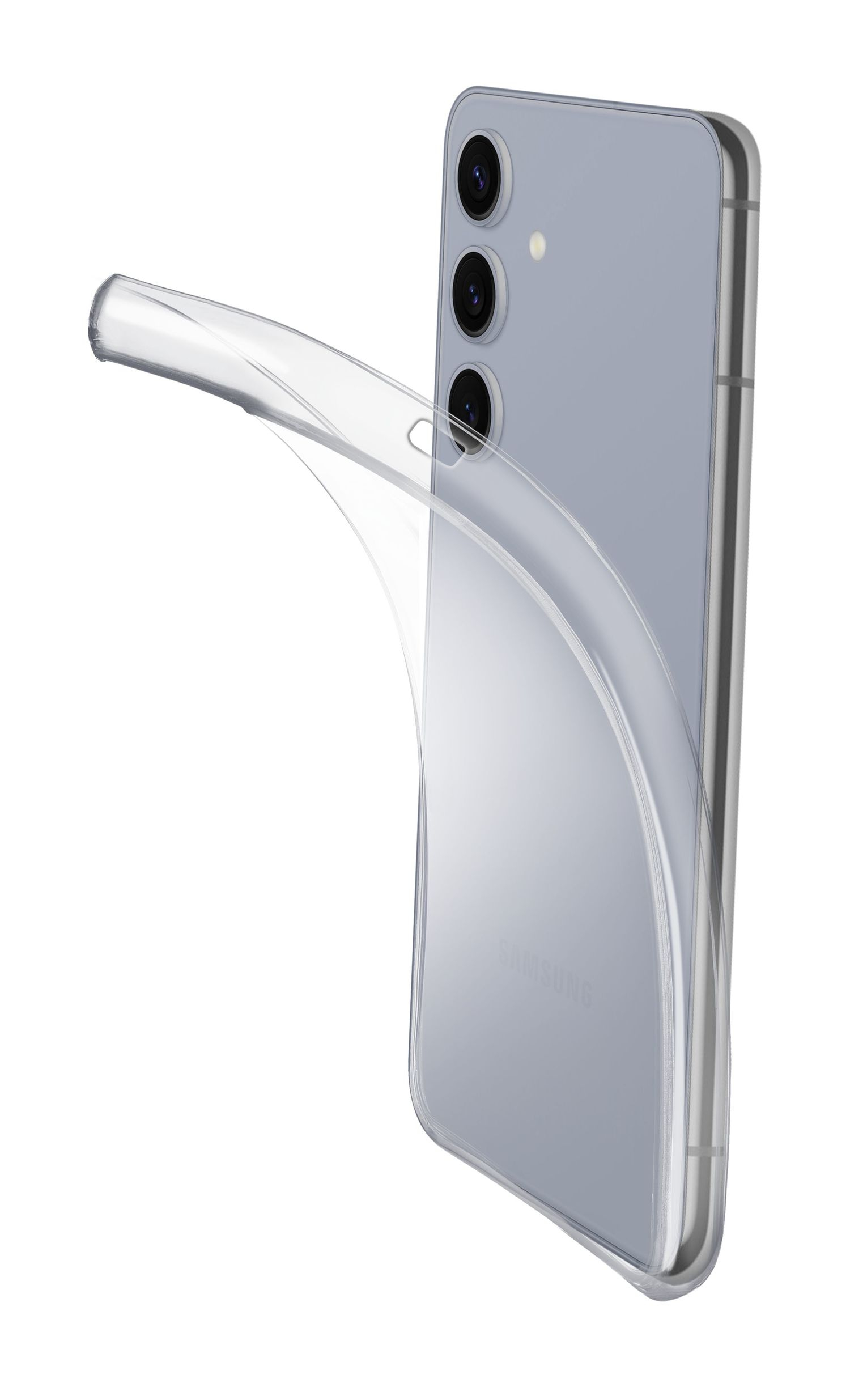 Funda móvil - CellularLine Fine, Para Samsung Galaxy S25+, Ultrafina, Goma blanda, Transparente