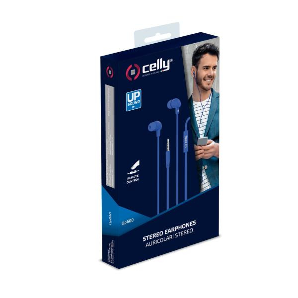 Celly UP600BL headphones/headset Wired In-ear Calls/Music Blue – image 3