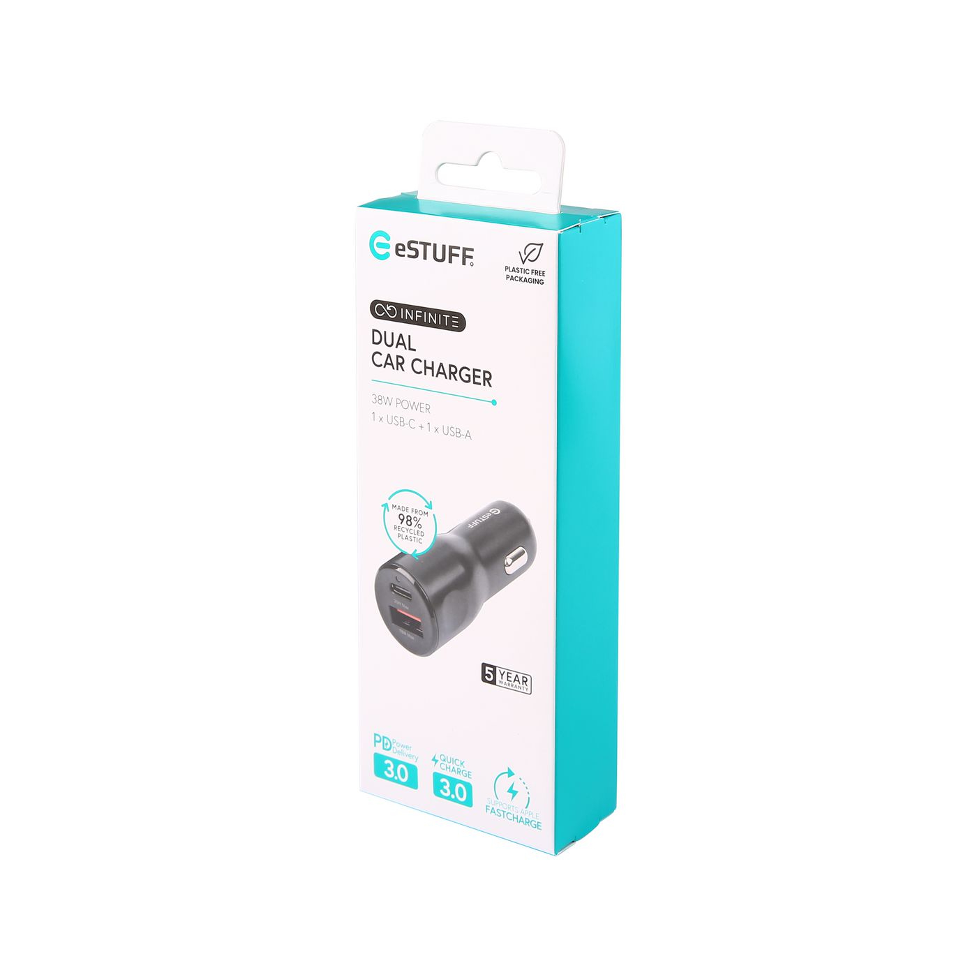 eSTUFF ES631031 mobile device charger Mobile phone Black Cigar lighter Fast charging Auto – image 3