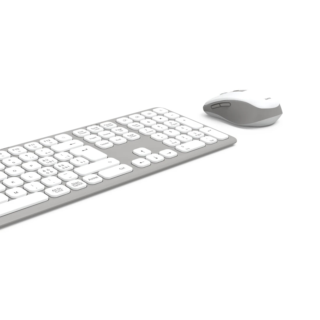 Hama WKM-550 keyboard Mouse included Home/Office RF Wireless + Bluetooth QWERTZ Swiss Grey, White – image 8