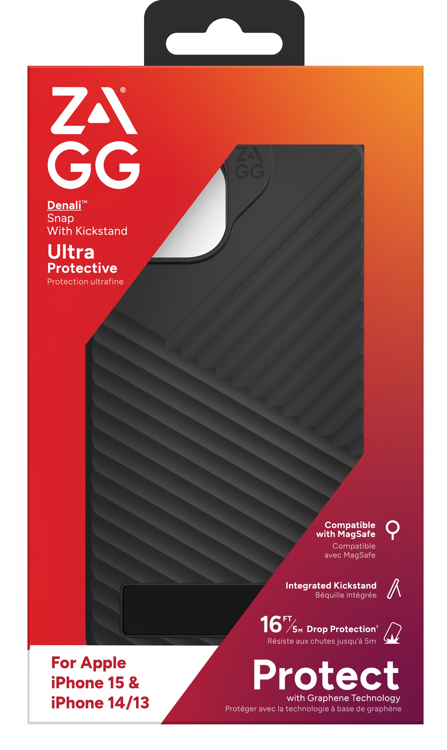 ZAGG Cases Denali Snap KS Apple iPhone 15/iPhone 14/13 Black EN/FR – image 6